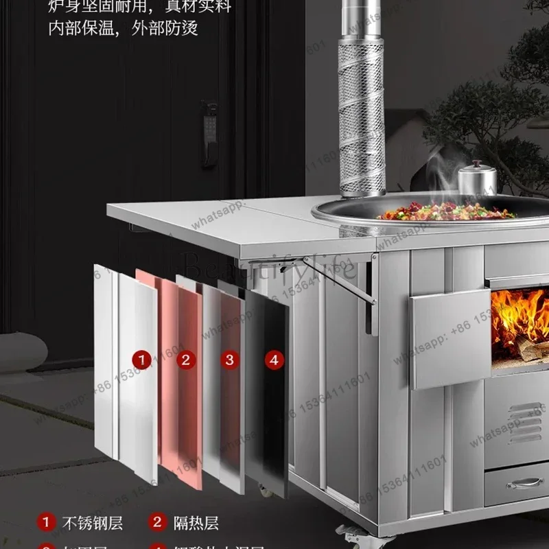 LSStainless Steel Firewood Sto - Home Cooking Heater 评论和价格