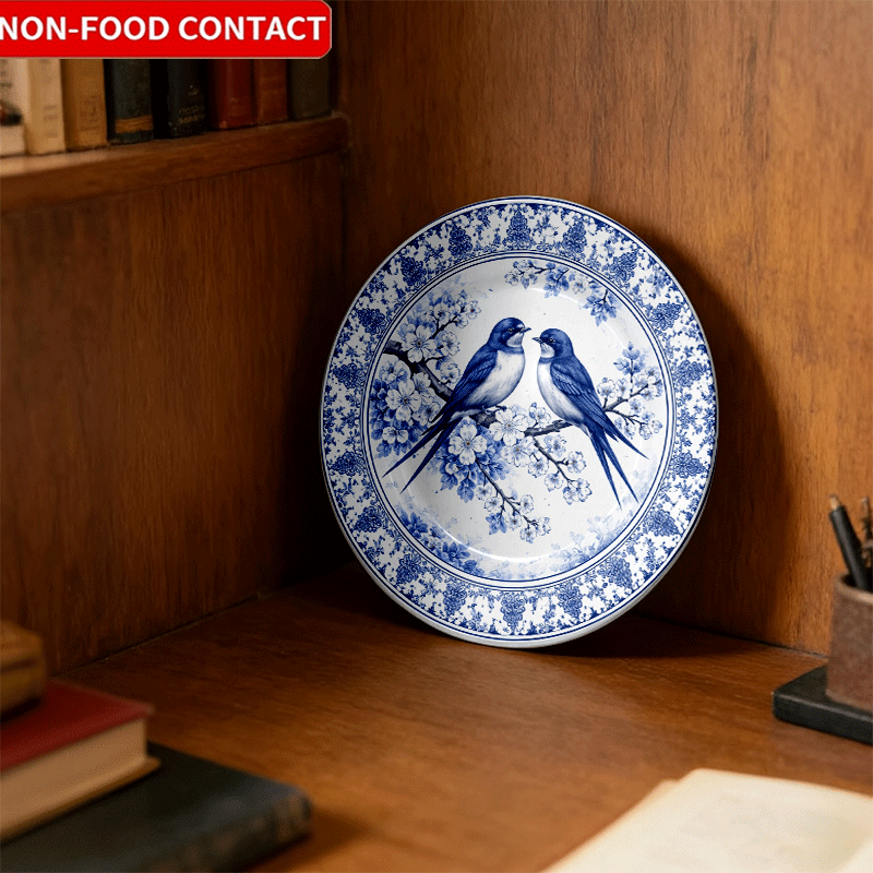 Decorative Plate with Blue-and - Home Cooking Recipes 评论和价格
